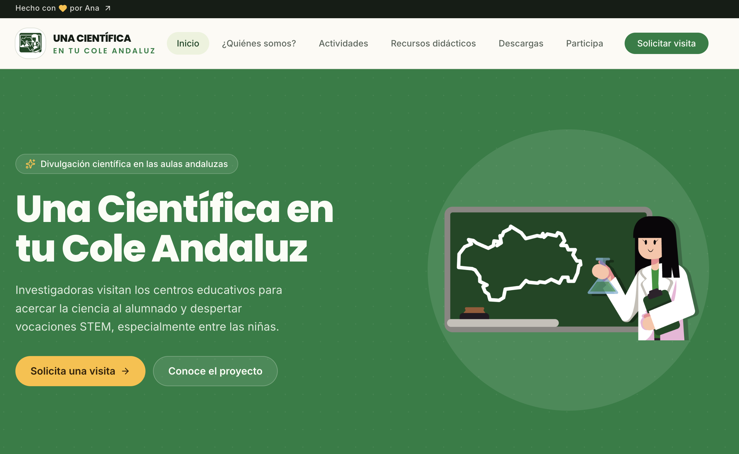 Una Científica en tu Cole — Divulgación científica STEM